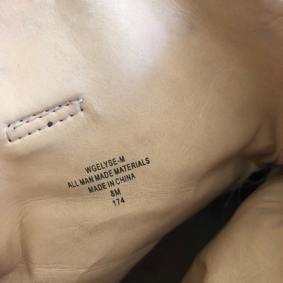 Guess Brown Cowboy Ankle Boots 8 Stacked Heel - Picture 2 of 8